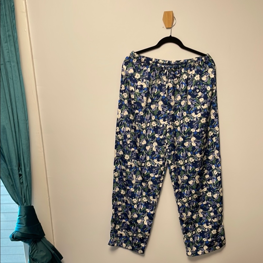Floral Blue and White Pants